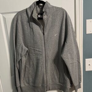 Nike Men's Heather Gray Zip-Up Sweater